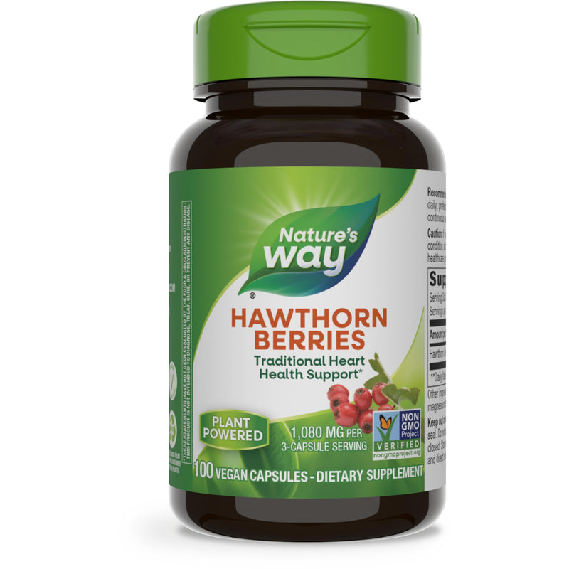[Australia] - Nature's Way Herbal Hawthorn Berries, Traditional Heart Health Support*, 100 Vegan Capsules (Packaging May Vary) 100 Count (Pack of 1) 