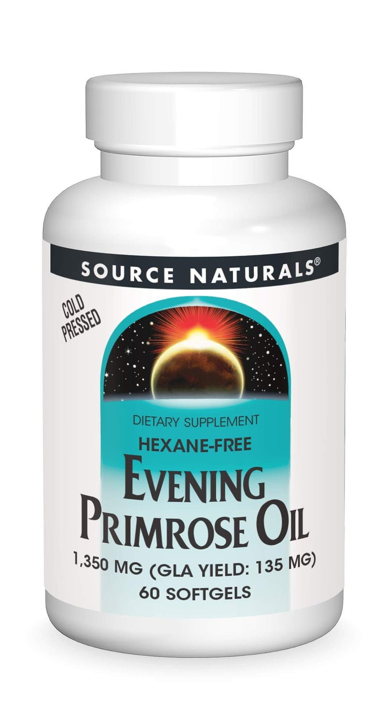 [Australia] - Source Naturals Evening Primrose Oil - Hexane-Free - 1350mg - GLA Yield: 135 mg - Cold-Pressed - 60 Softgels 