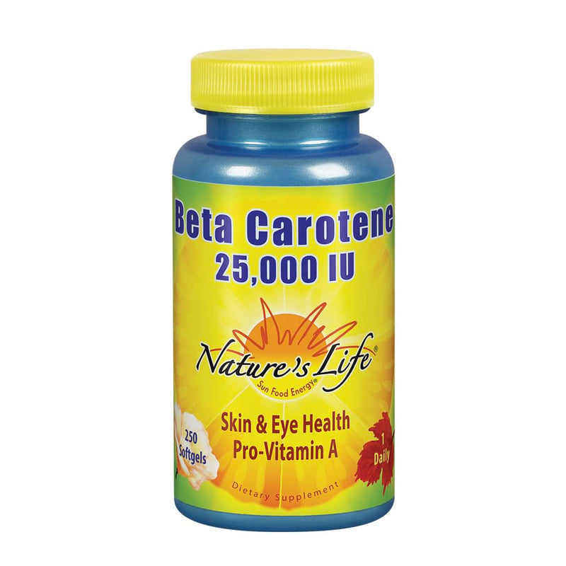 [Australia] - Nature's Life Beta Carotene 25,000 IU | Helps Support Healthy Immune Function & Skin & Eye Health | Antioxidant Dietary Supplement | 250 Softgels 