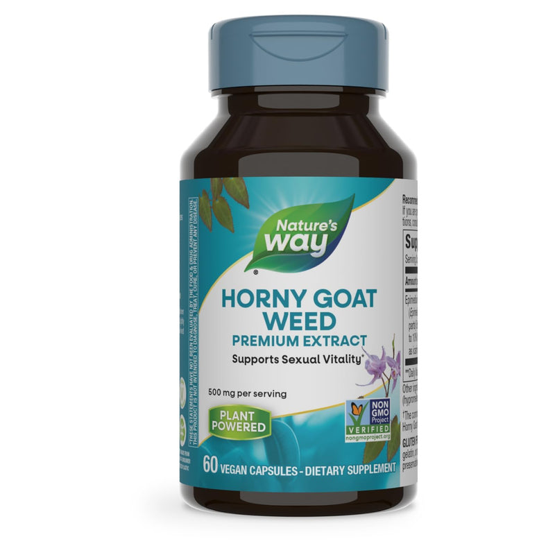 [Australia] - Nature's Way Horny Goat Weed Premium Extract Sexual Vitality,* Non-GMO, Vegan, 60 Capsules 