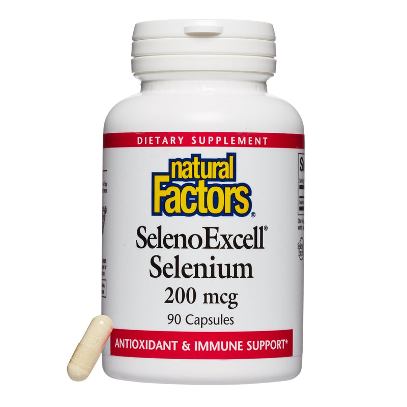 [Australia] - Natural Factors, SelenoExcell Selenium 200mcg, Antioxidant & Immune Support, 90 Capsules Standard Packaging 