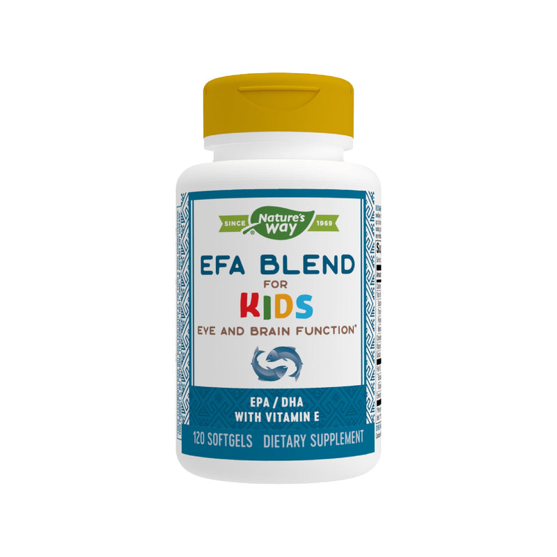 [Australia] - Nature's Way EFA Blend for Kids with vitamin E, Supports Eye and Brain Function*, 120 Softgels 120 Count (Pack of 1) 