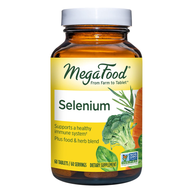 [Australia] - MegaFood Selenium - Selenium 50 mcg, Selenium Supplement with Food and Herb Blend - Immune Support - Vegan, Non-GMO - Made without 9 Food Allergens - 60 Tablets (60 Servings) 60 Count (Pack of 1) 