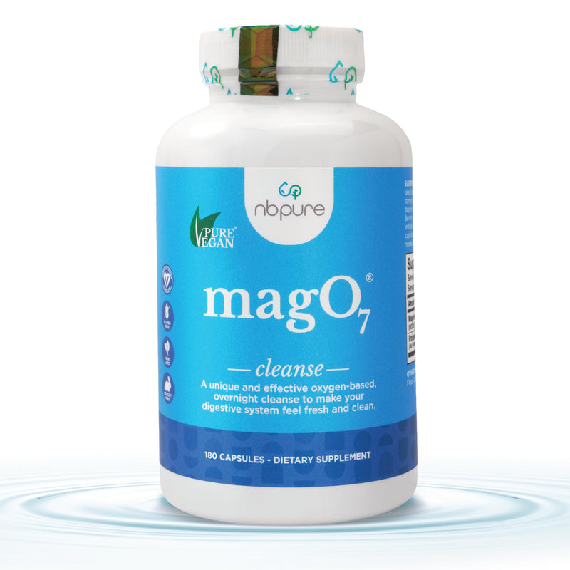 [Australia] - nbpure MagO7 - Natural Colon Cleanse & Detox - Occasional Constipation Relief, Stool Softening, & Bloating Support for Men & Women - Ozonated Magnesium Oxide, 180 Capsules 