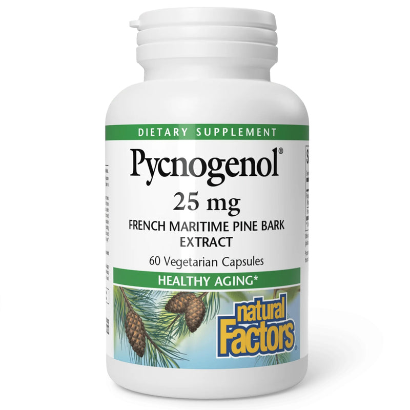[Australia] - Natural Factors Pycnogenol 25 mg, Antioxidant Support for Healthy Aging, 60 Capsules 
