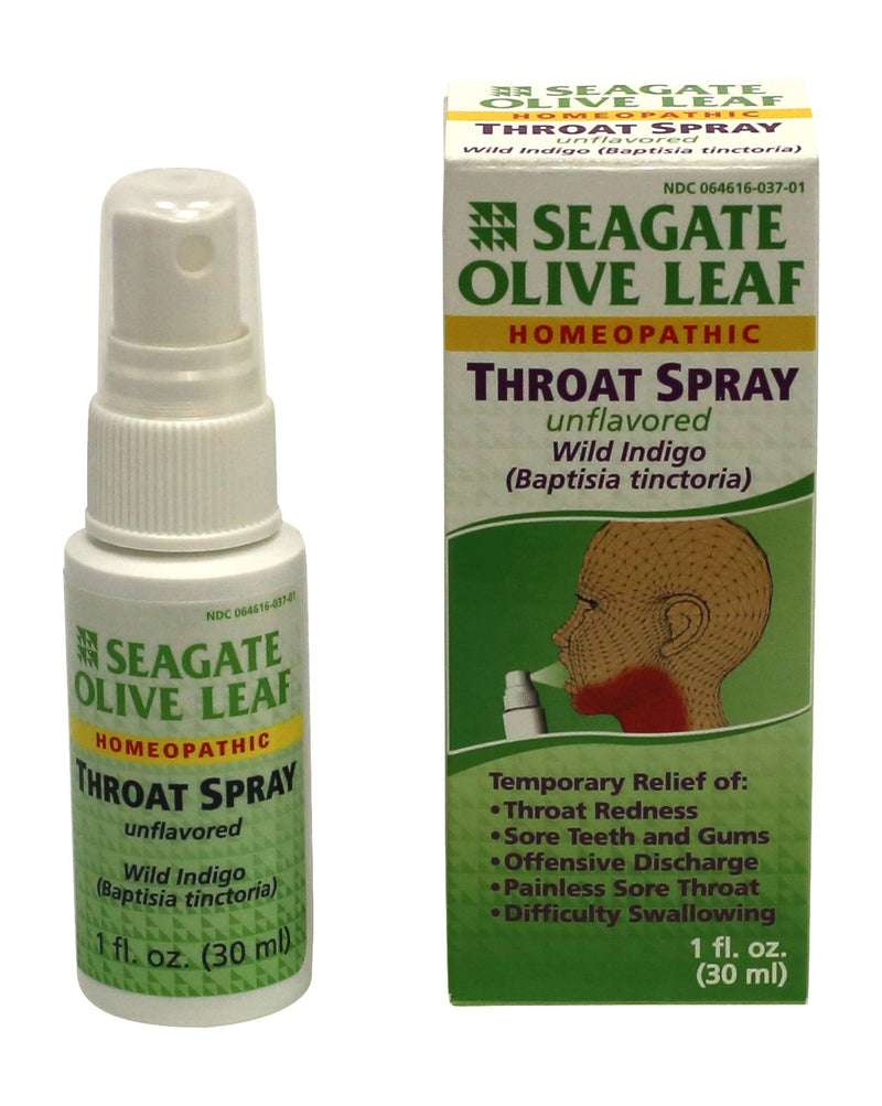 [Australia] - Seagate Products Homeopathic Olive Leaf Unflavored Throat Spray (Pack of 1) 1 Ounce 