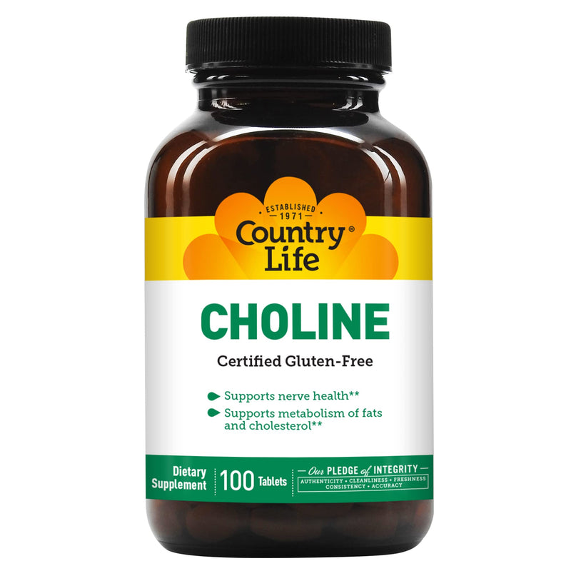 [Australia] - Country Life Choline 650 mg - 100 Tablets 