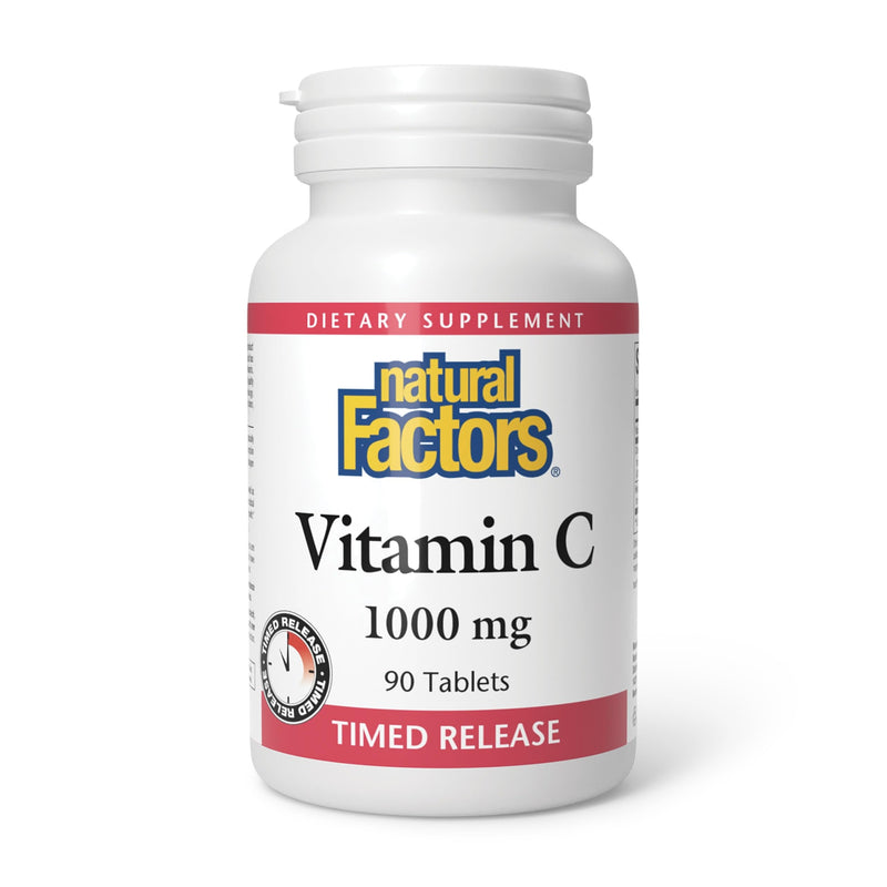 Natural Factors - Vitamin C 1000mg Time Release, Potent Antioxidant Protection, 90 Tablets 90 Count (Pack of 1)