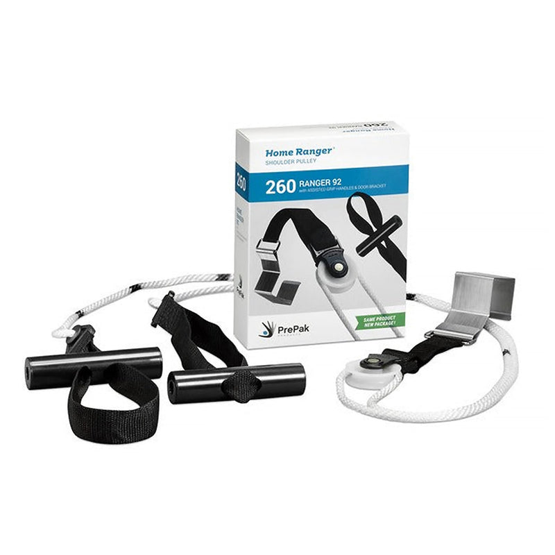 [Australia] - Home Ranger-Premium Shoulder Pulley System - Home Ranger-92, Model 260 - Modified Version with Assisted-grip Handles and Stainless Steel Over-The-Door Bracket Attachment - Easy Set-up, Range of Motion 