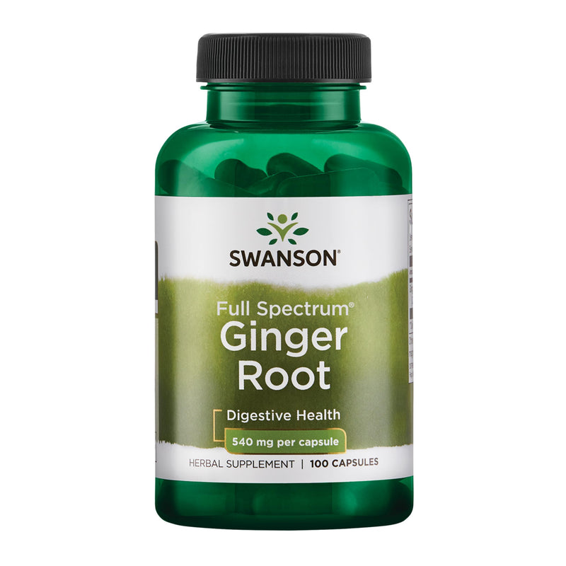 [Australia] - Swanson Premium Brand Ginger Root 540 Milligrams 100 Capsules 100 Count (Pack of 1) 