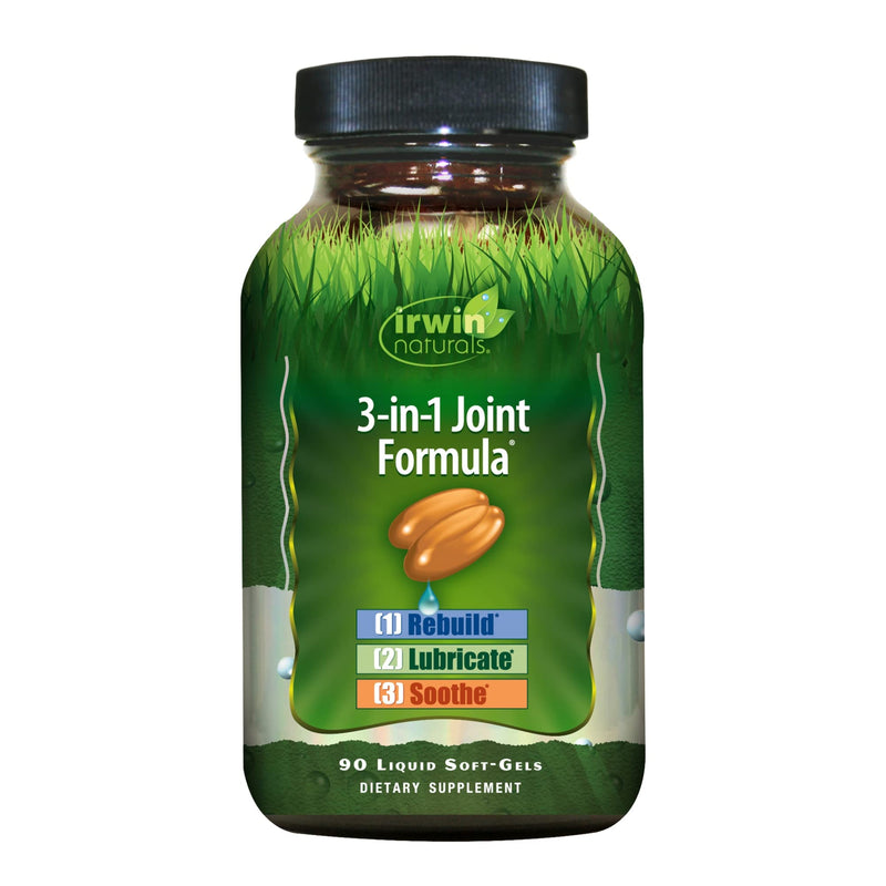 [Australia] - Irwin Naturals 3-in-1 Joint Formula - Powerful Joint Support Supplement with Glucosamine, Chondroitin, Turmeric & Boswellia - 90 Liquid Softgels 