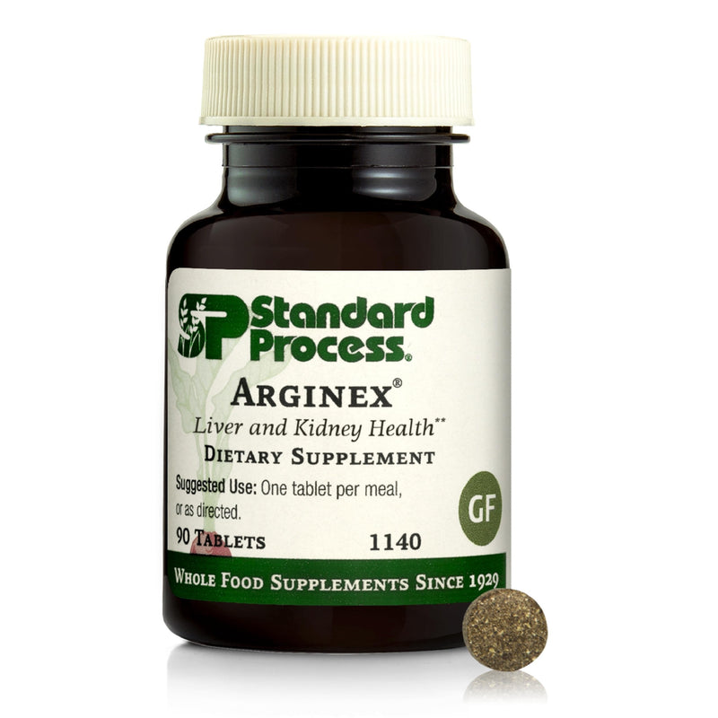 Standard Process Arginex, Vitamin A Liver & Kidney Supplement, 90 Tablets | Liver and Kidney Health Supplement, Contains Antioxidant Vitamin A and Important Phytonutrients, Gluten-Free 90 Count (Pack of 1)