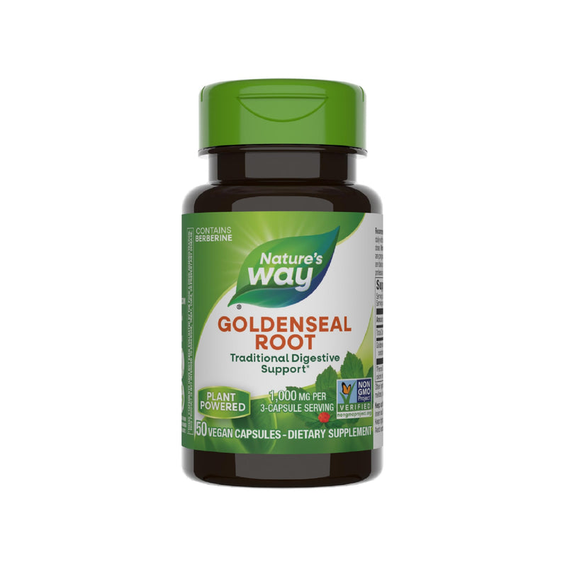 [Australia] - Nature's Way Goldenseal Root, Traditional Digestive Support, Berberine, Non-GMO Project Verified, Vegan, 50 Capsules (Packaging May Vary) 50 Count (Pack of 1) 