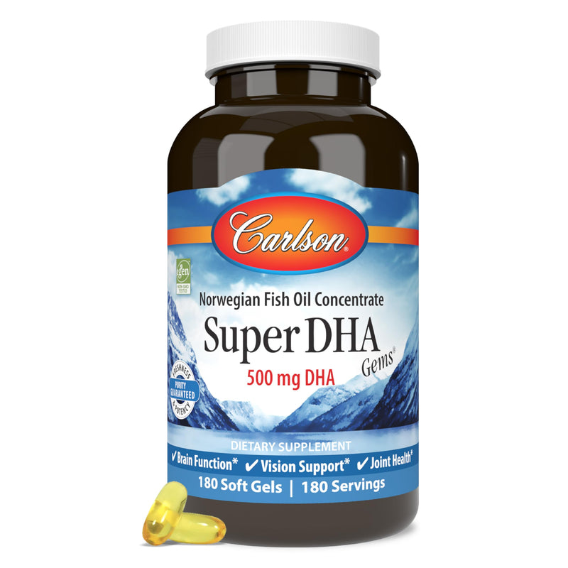 [Australia] - Carlson Labs - Super DHA 500 mg. - 180 Softgels 