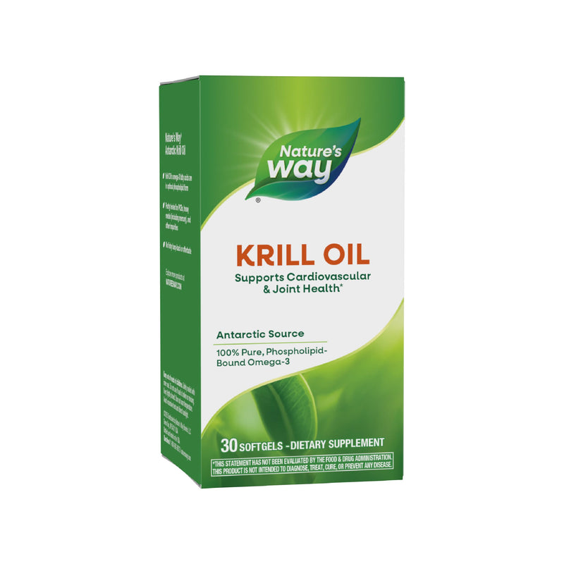 Nature's Way Krill Oil, Omega-3 Phospholipid Formula, 30 Softgels | Phospholipid-Bound Omega-3 Krill Oil to Support Cardiovascular and Joint Health* and Healthy Blood Triglyceride Levels* Unflavored 30 Count (Pack of 1)