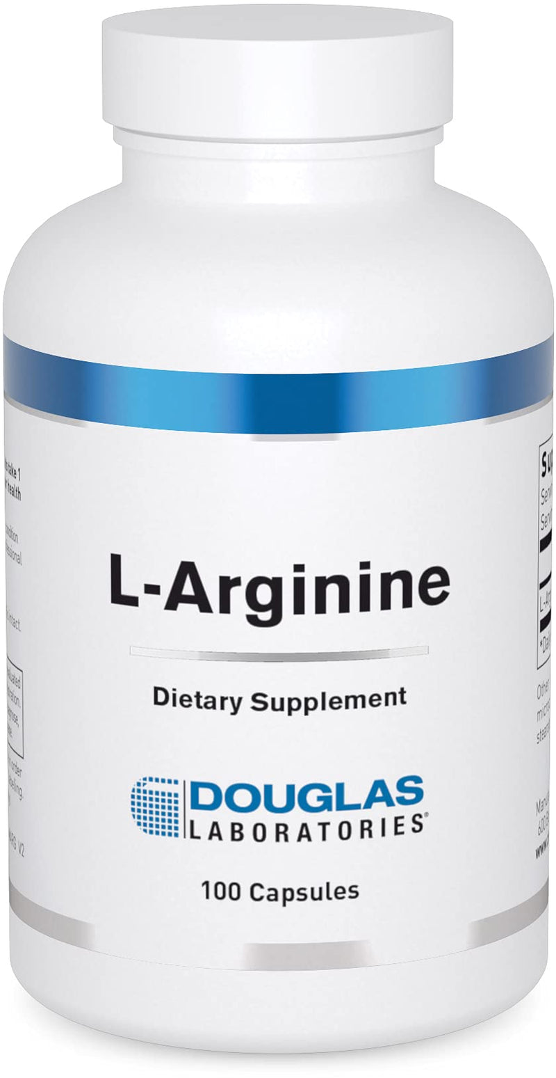 Douglas Laboratories L-Arginine, 100 Capsules | Versatile Amino Acid, Muscle Support*, Energy Support*, Vitamins/Minerals/Amino Acids, Dietary Supplement, Non-GMO Standard Packaging
