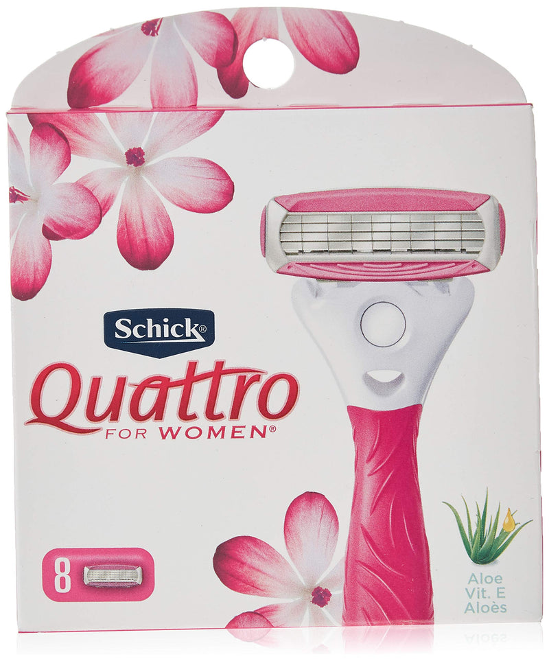 [Australia] - Schick Quattro for Women Razor Refill Cartridges, 8 Cartridges 