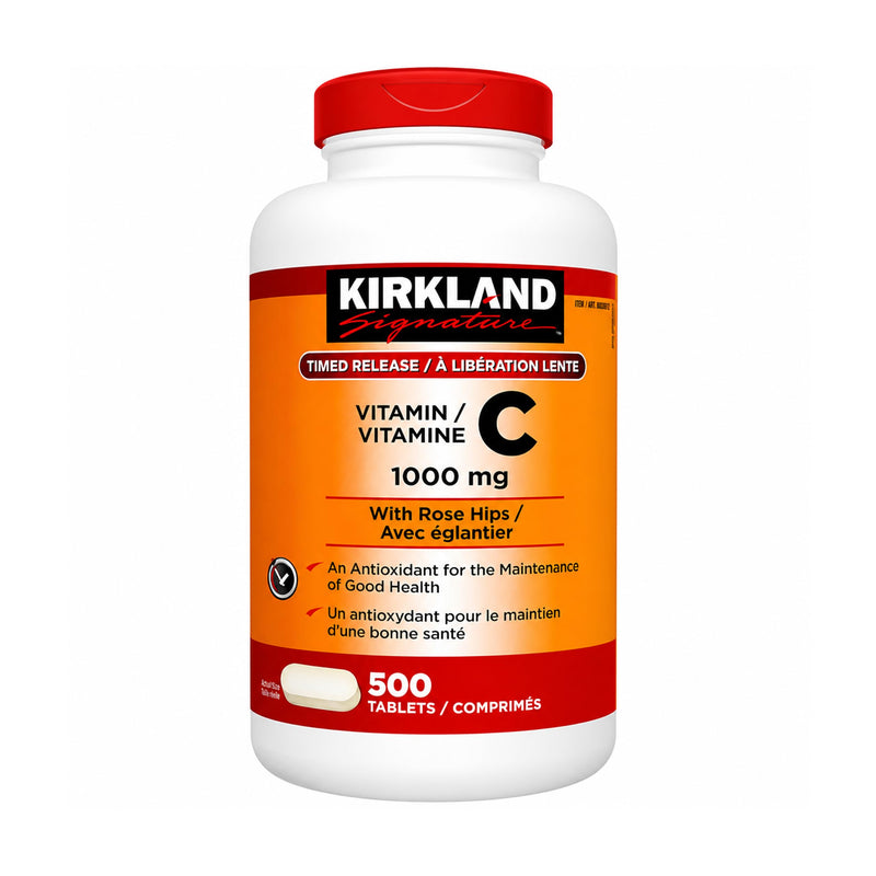 Kirkland Signature Vitamin C w/ Rose Hips 500 Tablets 500 Count (Pack of 1)