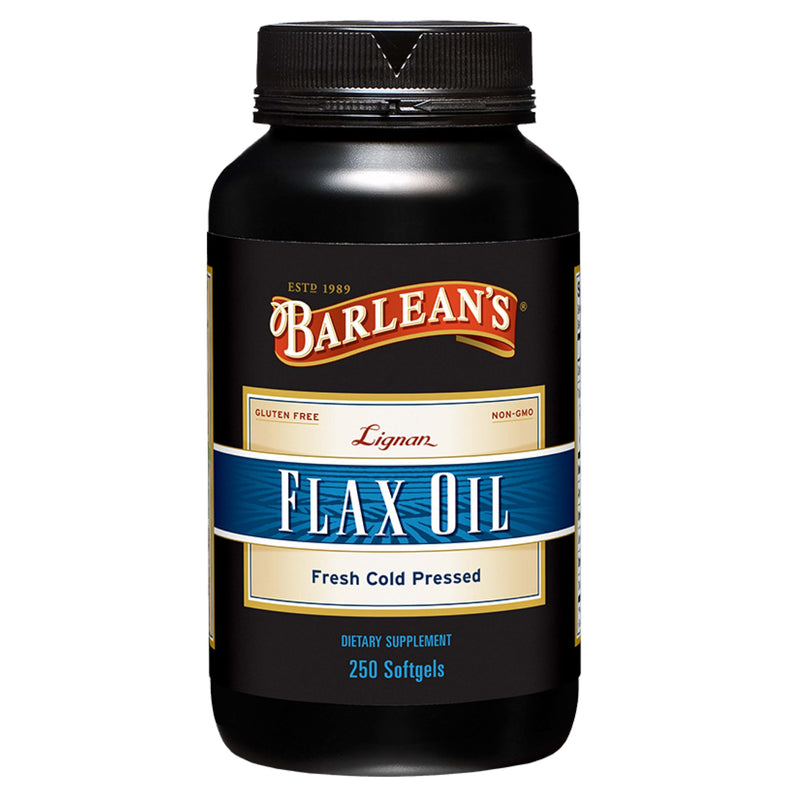 Barlean's Lignan Flaxseed Oil Softgels, Cold-Pressed Flax Seed Supplement with 1,550 mg ALA Omega-3 Fatty Acids for Joint & Heart Health, 1000mg, 250 ct | Cold-pressed flax seed oil, High-lignan ALA omega 3-6-9, Non-GMO, Gluten-free, 250-count value si...