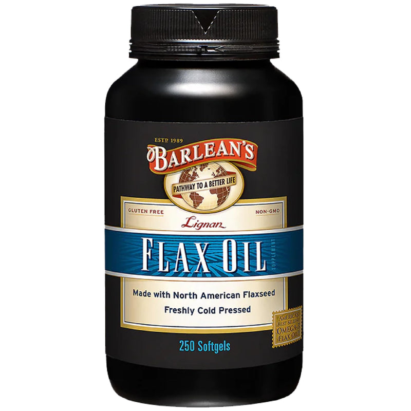 [Australia] - Barlean's Lignan Flaxseed Oil Softgels, Cold-Pressed Flax Seed Supplement with 1,550 mg ALA Omega-3 Fatty Acids for Joint & Heart Health, 1000mg, 250 ct 250 Count (Pack of 1) 