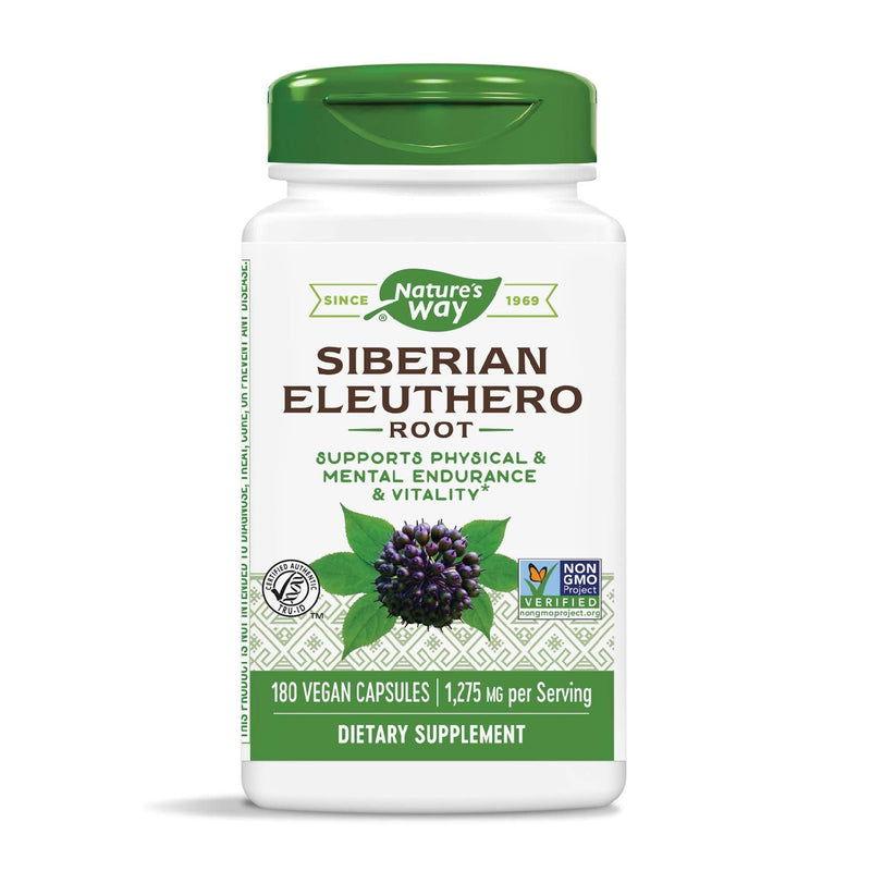[Australia] - Nature's Way Premium Herbal Siberian Eleuthero, 1,275 mg per serving, 180 VCaps 180 Count (Pack of 1) 