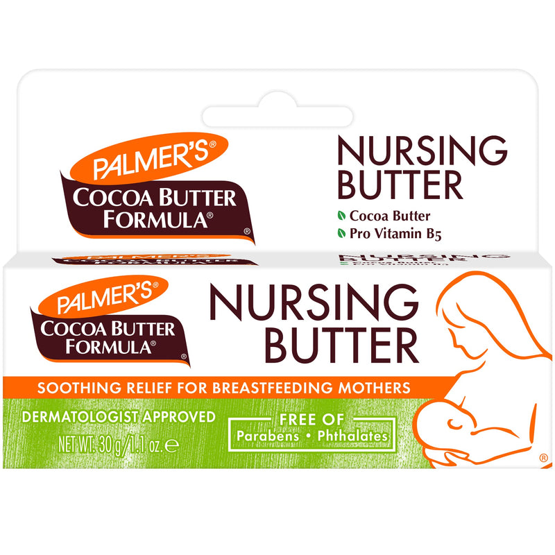 Palmer's Cocoa Butter Formula Nursing Butter for Breastfeeding (1.1 Oz) | Soothing relief for breastfeeding moms to help relieve sore, cracked nipples and leave skin soft. Dermatologically tested. 1.1 Ounce (Pack of 1)