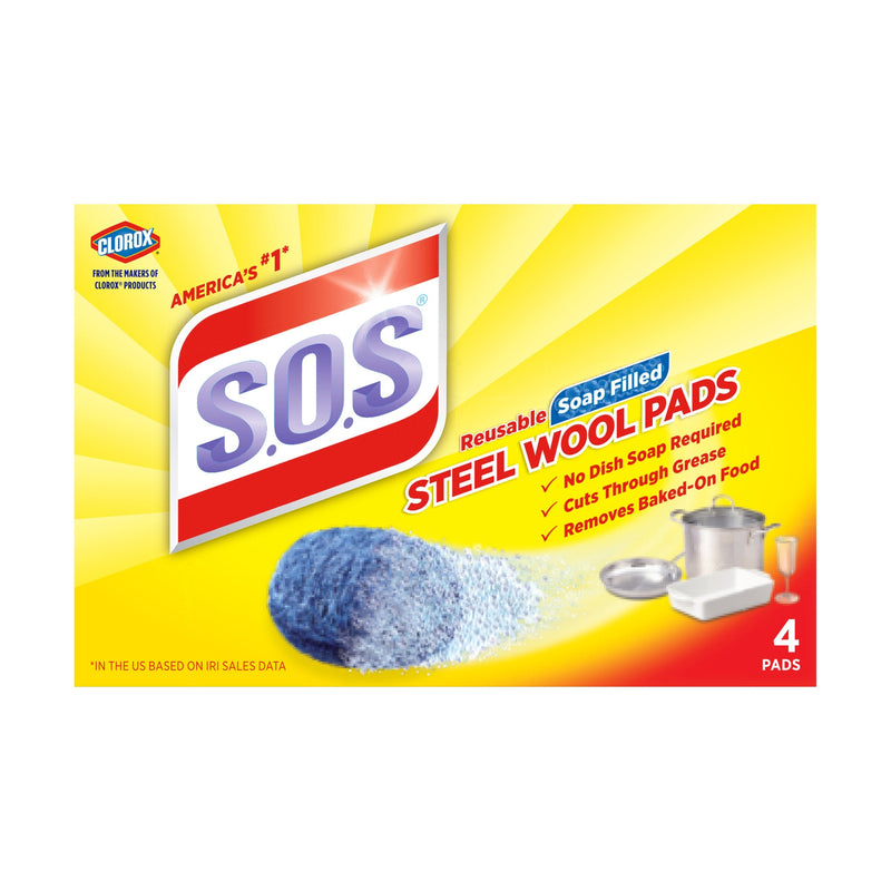 [Australia] - S.O.S. Steel Wool Soap Pads, 4 Count 