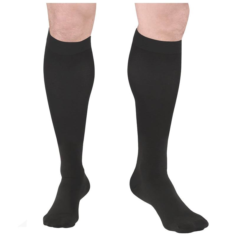 [Australia] - Truform Surgical Stockings, 18 mmHg Compression for Men and Women, Knee High Length, Closed Toe, Black, Medium Medium (1 Pair) 