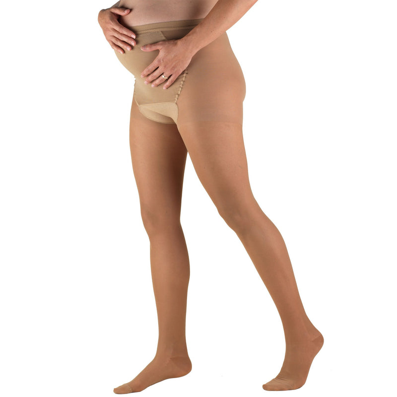 [Australia] - Truform Sheer Maternity Pantyhose, 15-20 mmHg Compression, Tummy Support, 20 Denier, Beige, Tall 