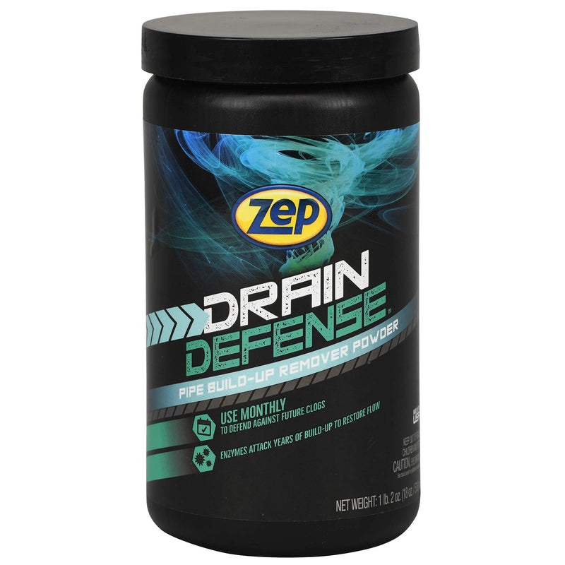[Australia] - Zep Drain Defense Enzymatic Drain Cleaner Powder - 18 Ounces - ZDC16 - Safe for Pipes and Septic Systems, Pack of 1, white 