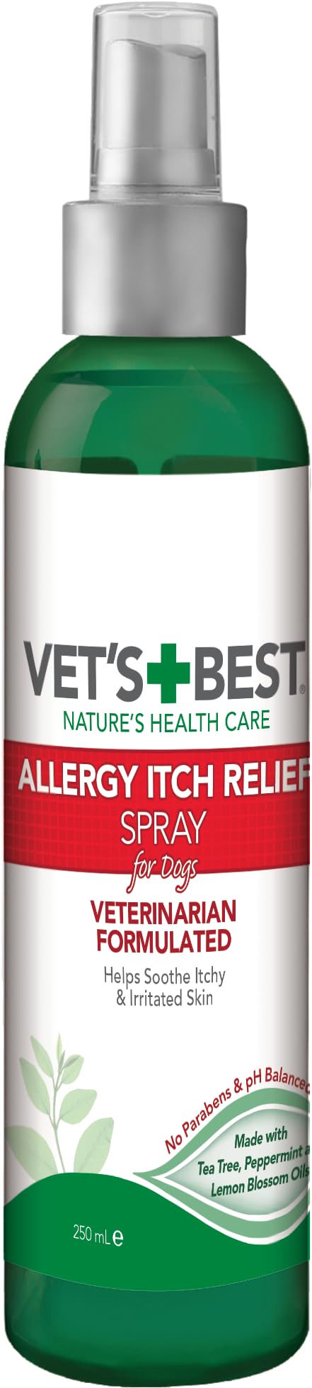 Vet's Best Allergy Itch Relief Spray for Dogs | Soothes Dog Dry Skin | Relieves The Urge to Itch, Lick, and Scratch | 8 Ounces - PawsPlanet Australia