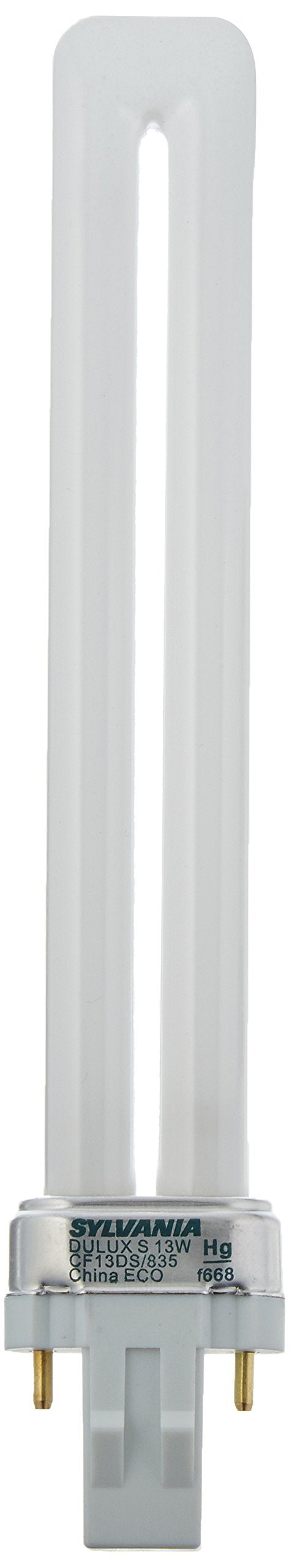 [Australia] - OSRAM SYLVANIA Dulux S Ecologic Pl Type Compact Lamp, S (T4), 13 Watt, 3500K, 82 CRI, Gx23, 120 Volts-683365 