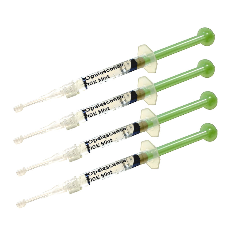 Opalescence 10% Teeth Whitening Gel Refill Syringes, (4ct) 5211-2 | 10% Carbamide Peroxide Mint Whitening Gel for Custom Trays. Low-Sensitivity Formula, Dentist Developed and Made in USA.