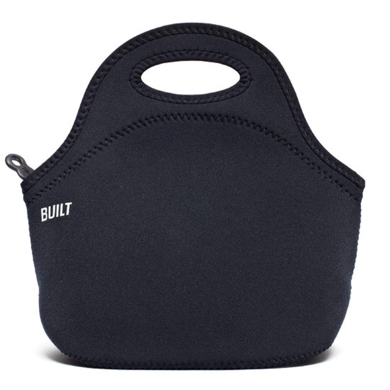 [Australia] - BUILT LB31-BLK Gourmet Getaway Soft Neoprene Lunch Tote Bag - Lightweight, Insulated and Reusable, One Size, Black 