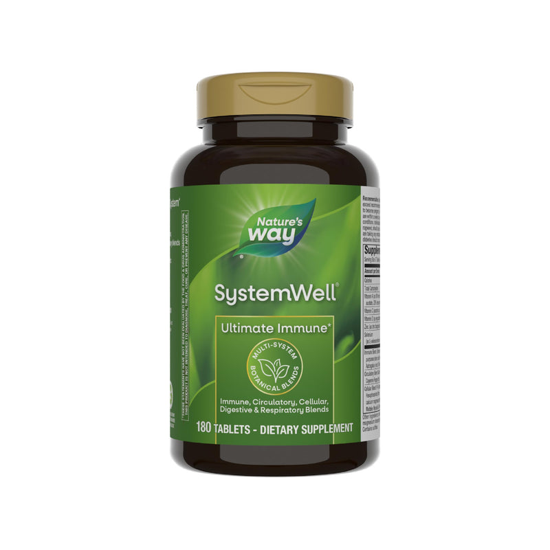 Nature's Way SystemWell Ultimate Immune*, Immune Support Supplement*,180 ct | Multi-System Botanical Blends, Wellness Formula Tablets with Vitamins C, A, D, Zinc, Selenium, Herbal Blends 180 Count (Pack of 1)