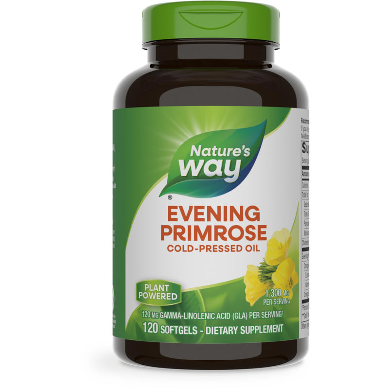 [Australia] - Nature's Way Evening Primrose Oil, Cold Pressed, 120 mg GLA per Serving‡, 120 Softgels (Packaging May Vary) 120 Count (Pack of 1) 