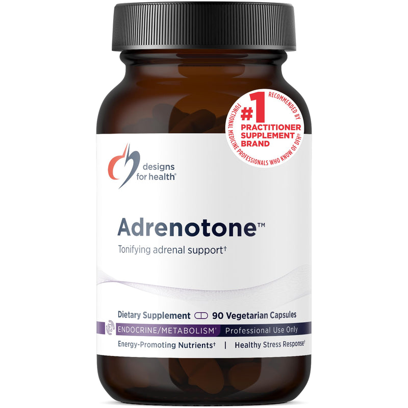 Designs for Health Adrenotone - Adrenal Support Supplement with Rhodiola Rosea, Ashwagandha, Vitamins B6, B2 + B5 - Designed to Support Adrenals + Healthy Cortisol Levels (90 Capsules) 1 90 Count (Pack of 1) Standard Packaging