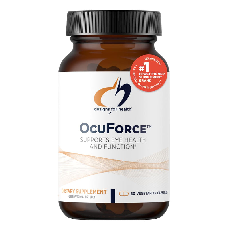[Australia] - Designs for Health OcuForce - Eye Health Support Supplement - Lutein, Zeaxanthin, Carotenoids, Zinc, Taurine + Vitamins (60 Capsules) Standard Packaging 