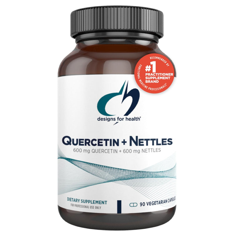 [Australia] - Designs for Health Quercetin + Nettle Supplement - Nettle Leaf + Quercetin Supplements with Flavonoids - Powerful Antioxidants for Immune Support (90 Vegan Capsules) Standard Packaging 