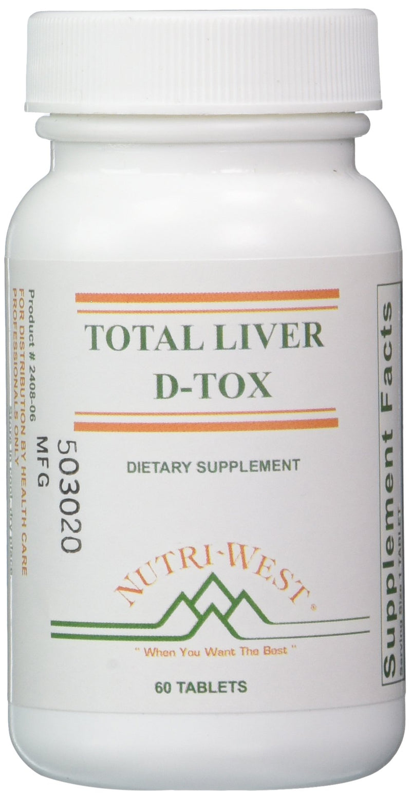 [Australia] - Nutri-West Total Liver D-Tox - 60 Tablets, White 60 Count (Pack of 1) 