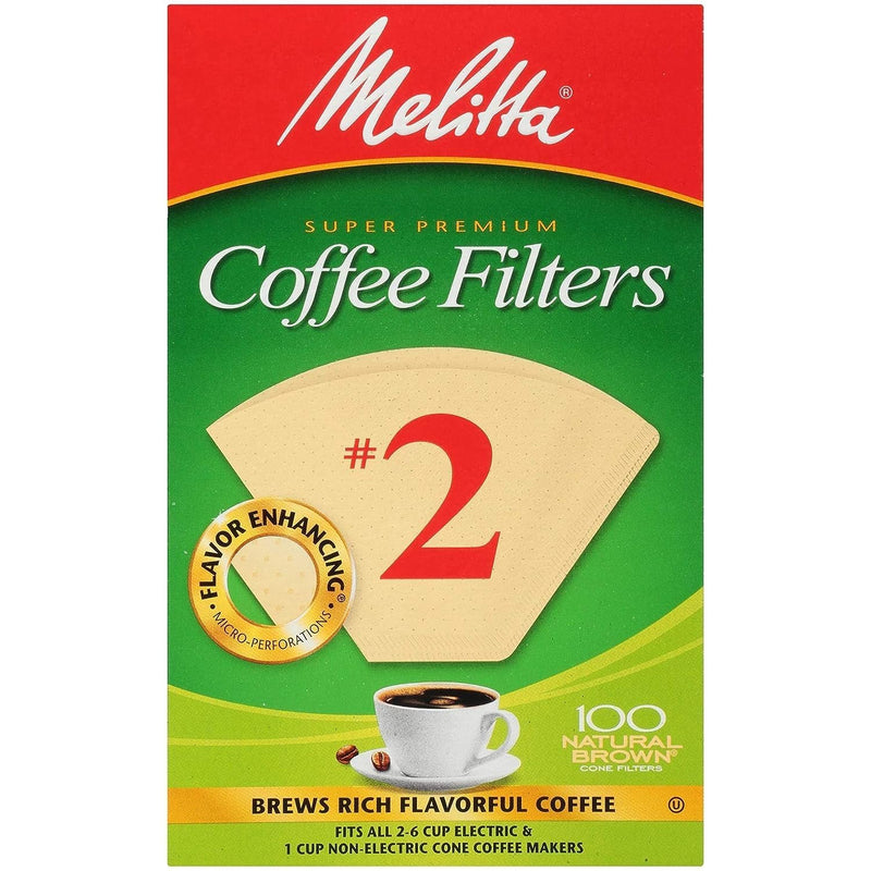[Australia] - Melitta Cone Coffee Filter #2 100 Count- Natural Brown 