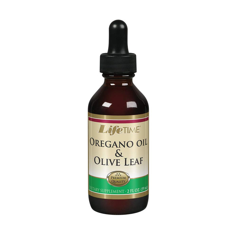 [Australia] - LIFETIME Organic Oregano Oil and Olive Leaf Drops | Healthy Immune System Support | Made in The USA | 2 FL oz | 59 Servings 