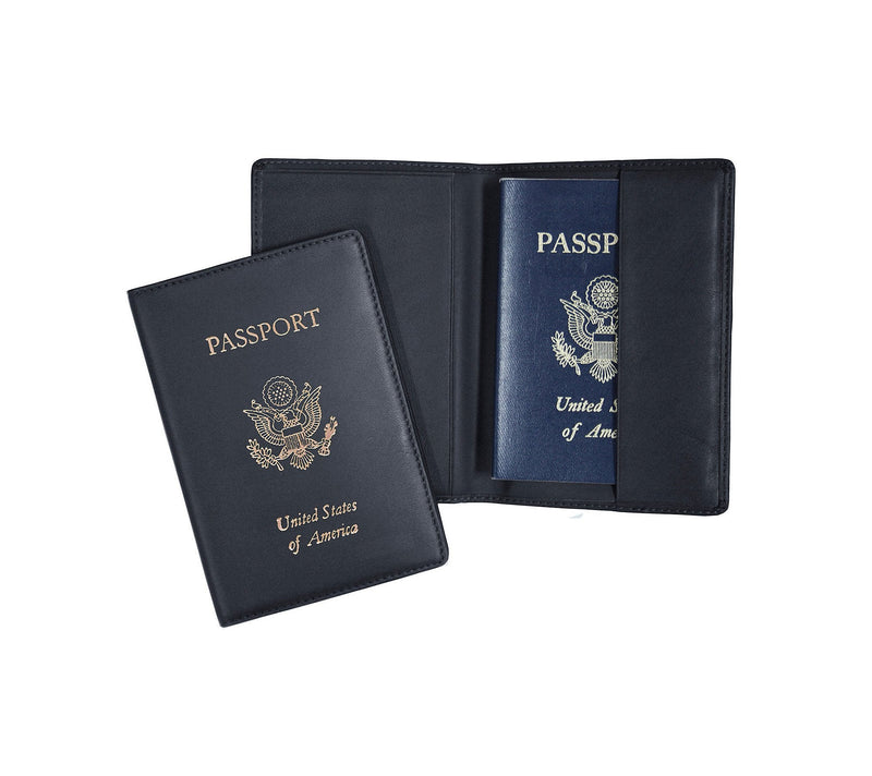 Royce Leather Passport Holder and Travel Document Organizer One Size Blue 1