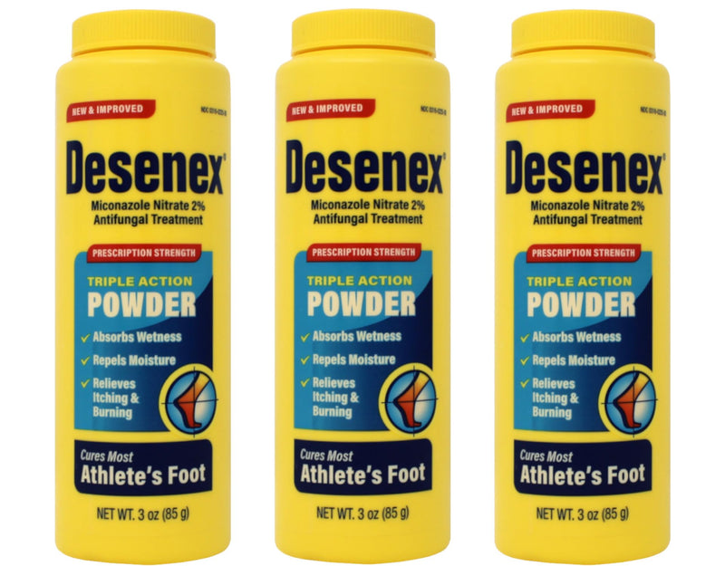 Desenex Antifungal Powder, Cures Athletes Foot - 3 OZ, 3 Pack