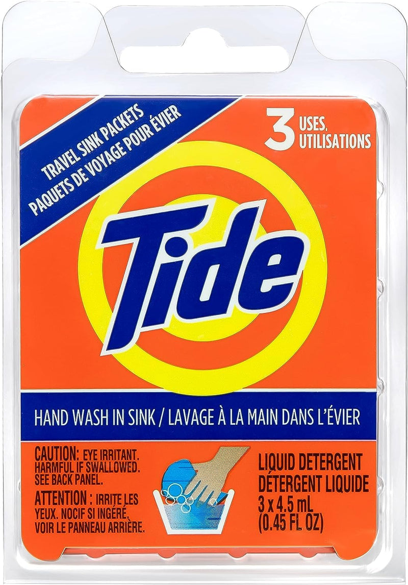 [Australia] - Tide Liquid Travel Sink Packets, 3-Count 0.45 Fl Oz (Pack of 1) Fresh 