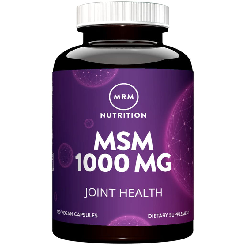 [Australia] - MRM Nutrition MSM 1000mg | Methyl-sulfonyl-Methane Capsules | Joint Health | Hair + Skin + Nails | Bioavailable Form of Sulfur | Gluten-Free + Vegan | 120 Servings 120 Count (Pack of 1) 