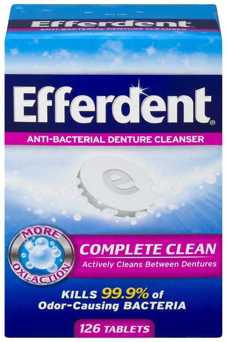 [Australia] - Efferdent Anti-Bacterial Denture Cleanser-126 Count 