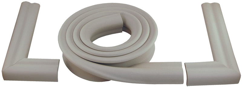 [Australia] - KidKusion Hearth Cushion | Made in USA | Taupe | 8.33 Ft of Padding | Child Safety, Edge and Corner Guard, Baby Proof Fireplace Bumper 3 Piece Set 