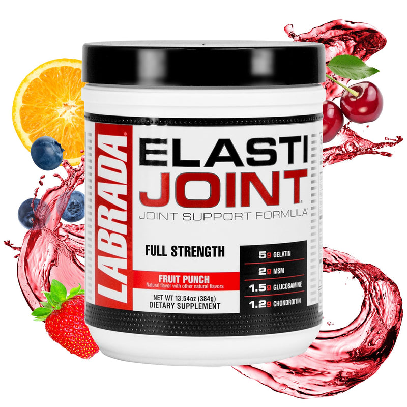 Labrada Nutrition Elastijoint, Fruit Punch, Glucosamine Joint Support Supplement Powder for Men & Women, Health Supplement with MSM, Glucosamine Chondroitin MSM - Gluten-Free