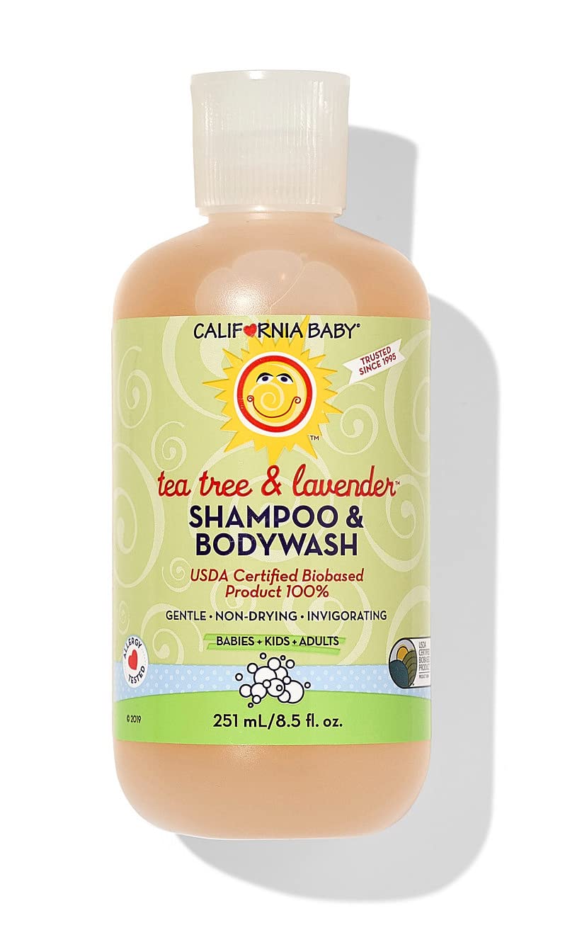 [Australia] - California Baby Tea Tree & Lavender Baby Shampoo And Body Wash - Allergy Tested Baby Soap and Toddler Shampoo, for Dry, Sensitive Skin, 100% Plant-Based - USDA Certified, 251 mL / 8.5 fl. oz. 
